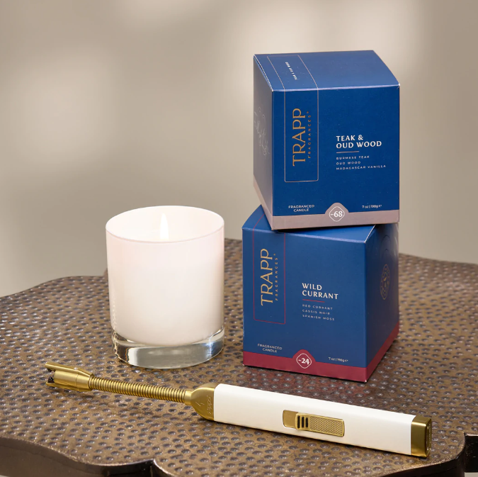 Trapp Fragrances + Zippo Cream & Gold Rechargeable USB Candle Lighter