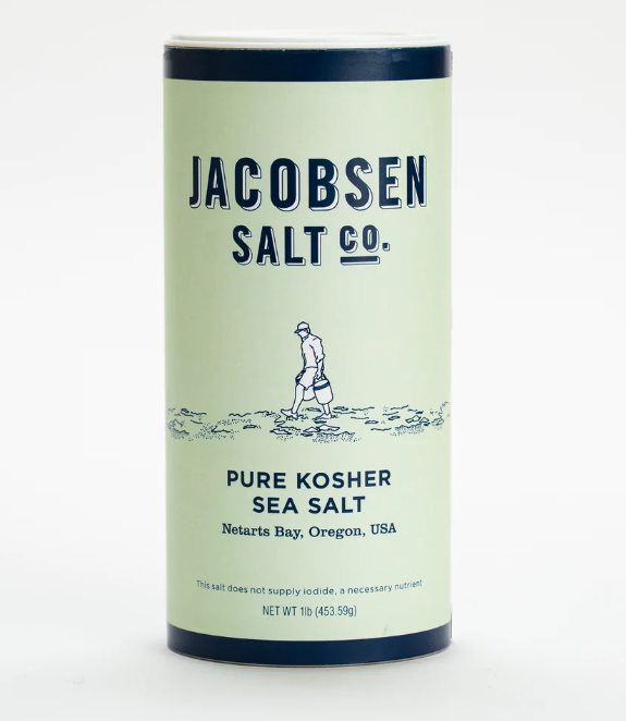Jacobsen Salt Co. Pure Kosher Sea Salt Canister, 1 Pound