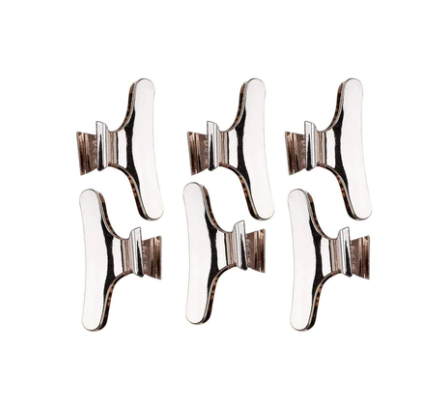 Rose Gold Butterfly Clamp, 6 pc
