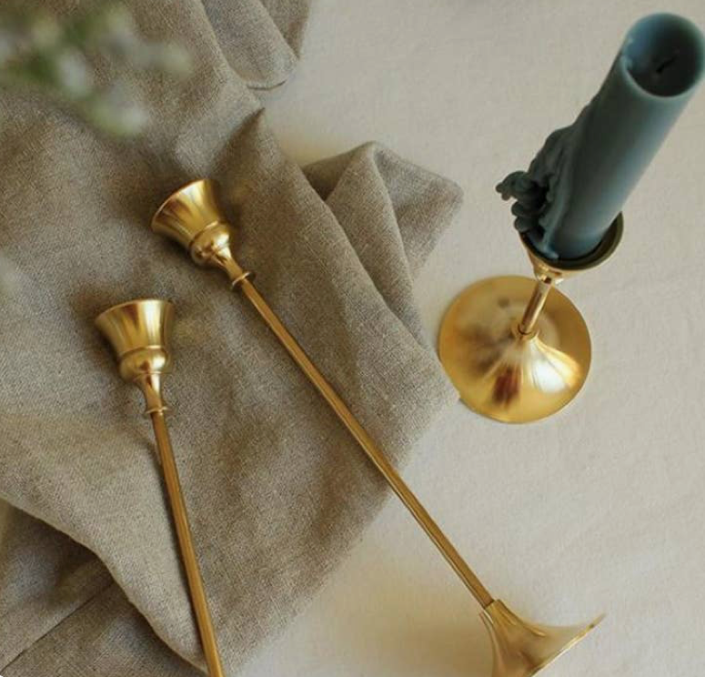 Classic Gold Candle Holder, 3 Sizes