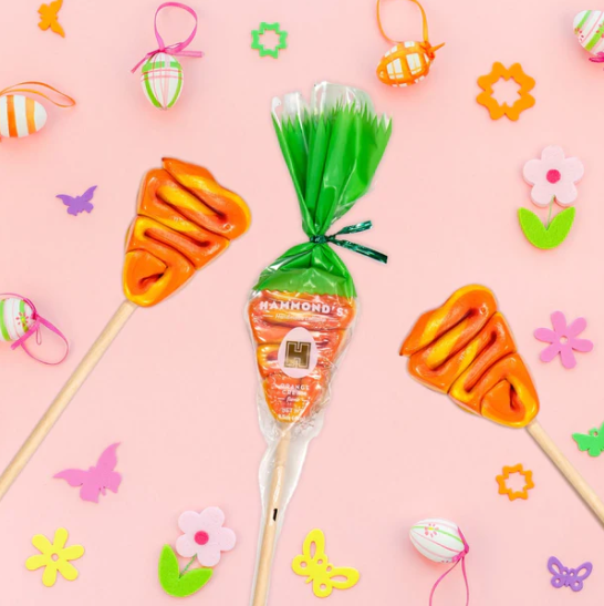 Hammond's Easter Carrot Orange Cream Lollipop