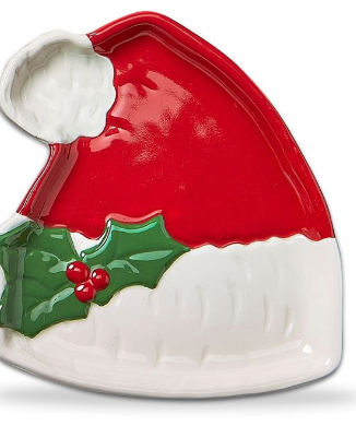 Red & White Holiday Appetizer Plate, 3 Styles