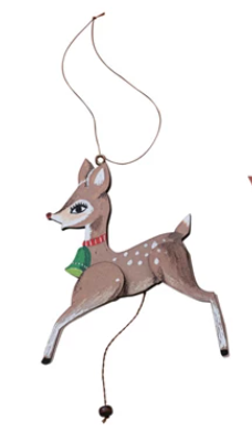 Nostalgic Reindeer Pull Ornaments, 2 Styles