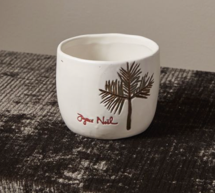 Ceramic Evergreen "Joyeux Noel" Pot, 2 Sizes