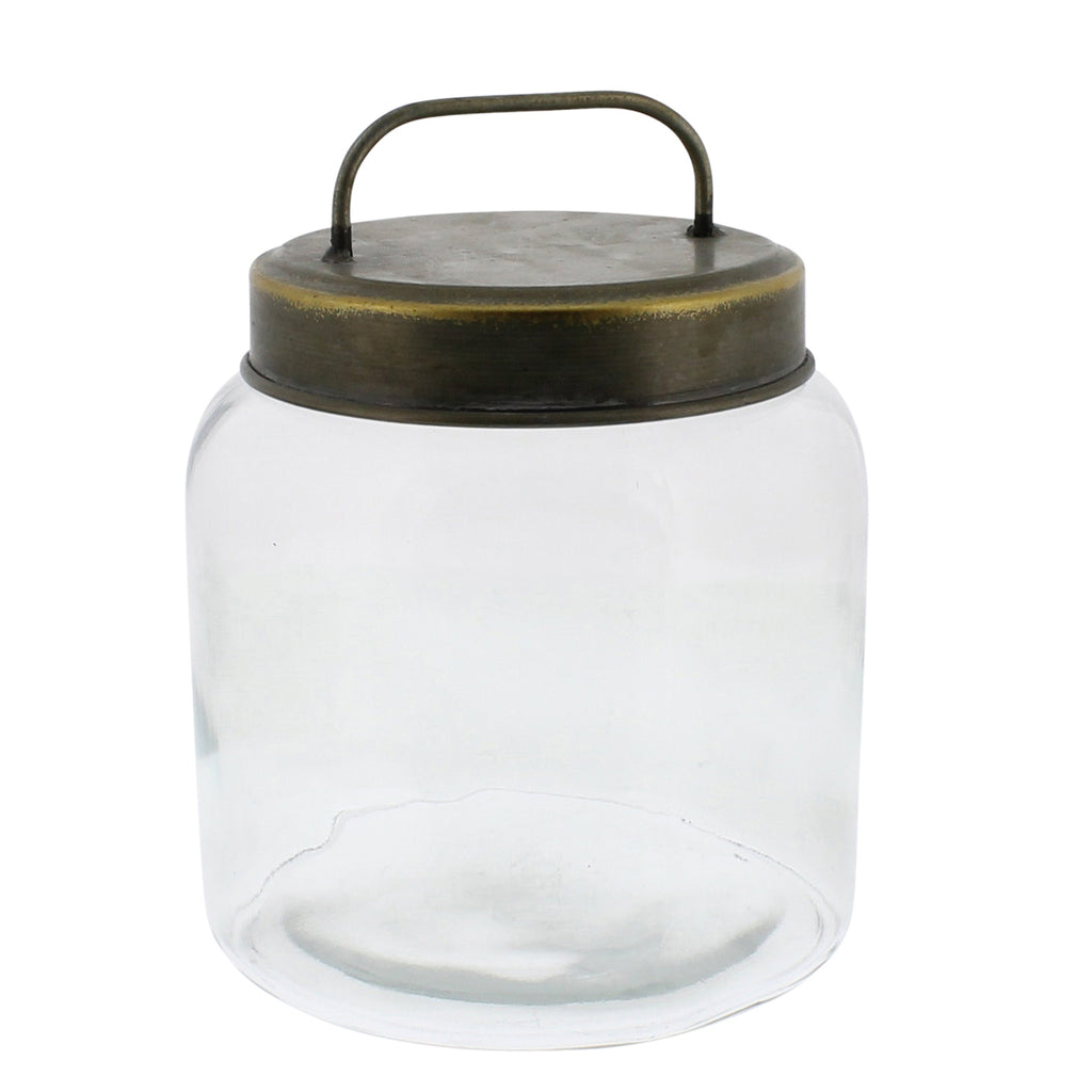 Glass Canister with Metal Lid, 3 Sizes