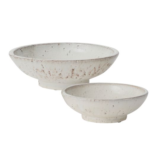 Viddy White Ceramic Bowl, 2 Sizes