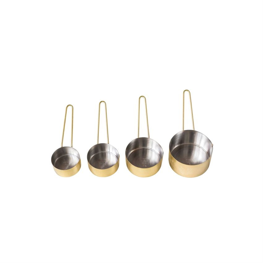 Stainless Steel Measuring Cups, Gold Finish, Set of 4
