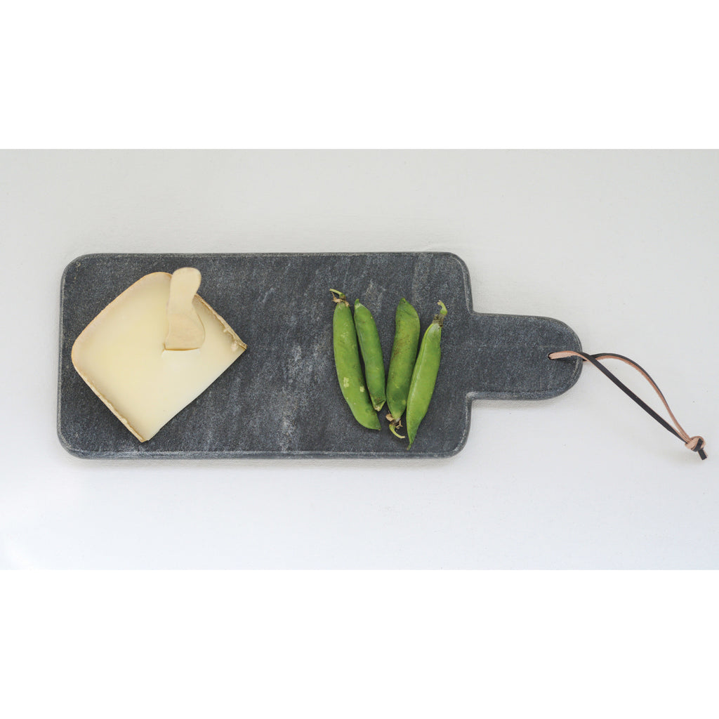 Black Marble Cheese/Cutting Board with Handle