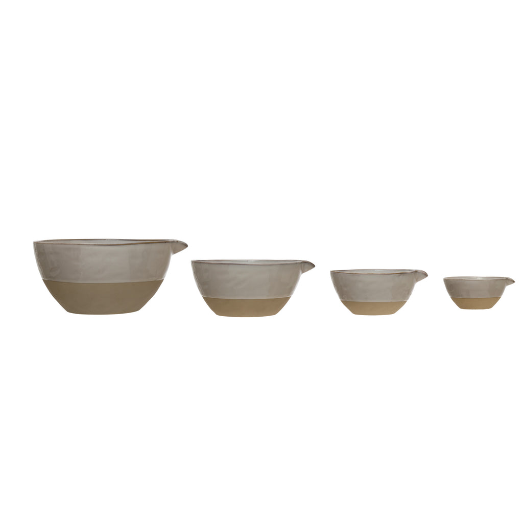Stoneware Batter Bowl with Glaze, 4 Sizes