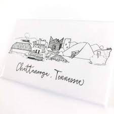Chattanooga, Tennessee Skyline Single Notecard, 2 Styles