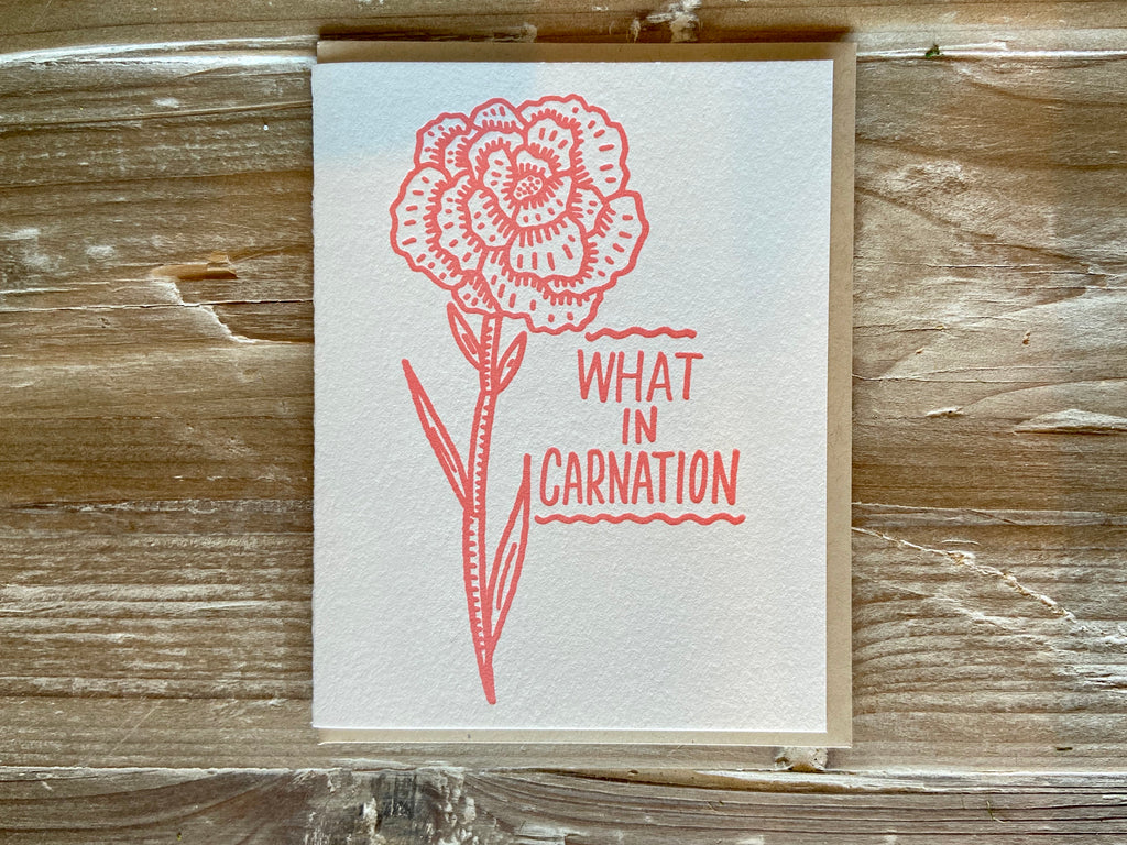 What in Carnation Card