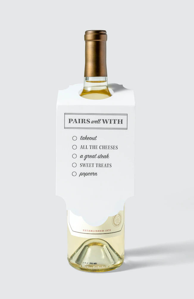 Pairs Well With Wine & Spirits Tag