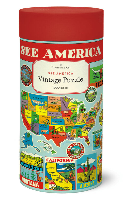 Cavallini See America Vintage Puzzle