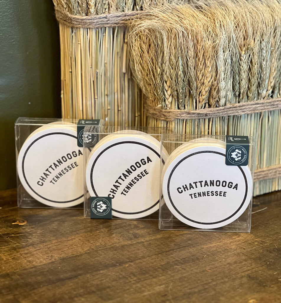 Chattanooga Letterpress Paper Coasters, Box of 10