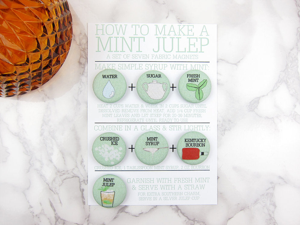 How To Make A Mint Julep Fabric Magnet Set