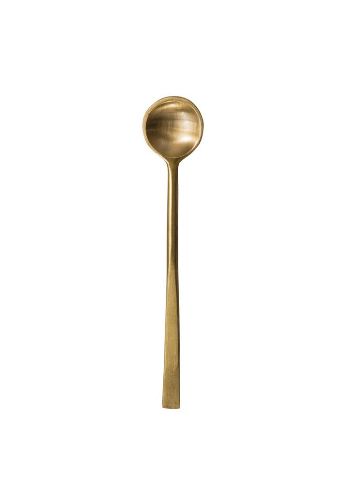 Stainless Steel Spoon, Antique Brass Finish