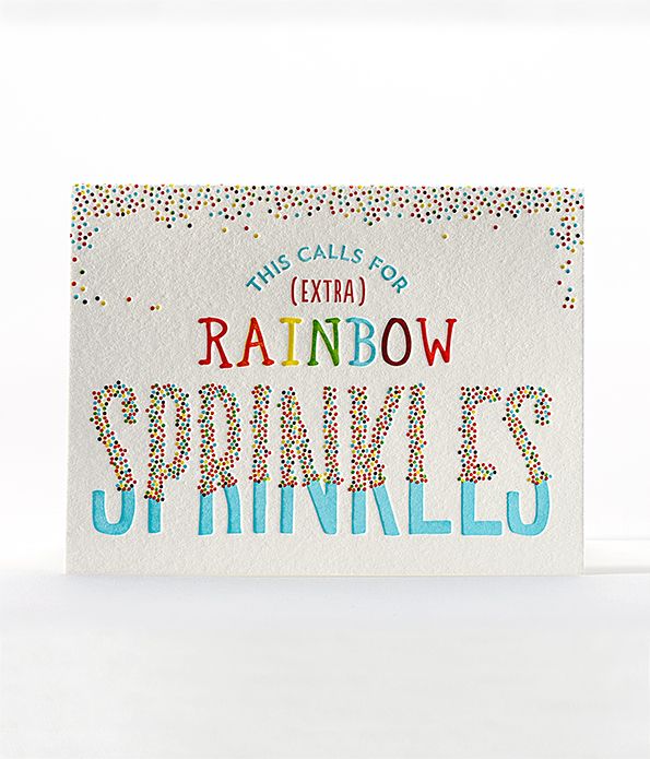 Elum Rainbow Sprinkles Card