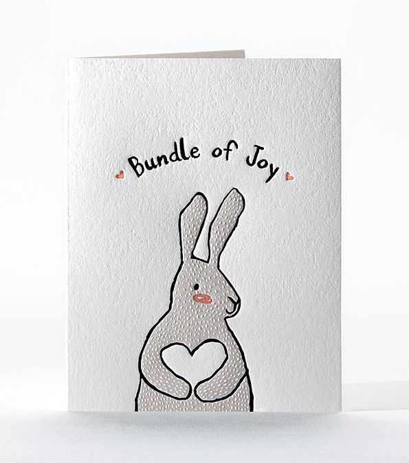 Elum Bunny Love Letterpress Card