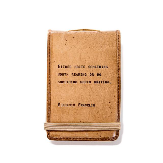 Mini Leather Journal - Benjamin Franklin